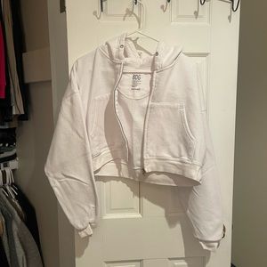 BDG Cropped Zip Up Hoodie